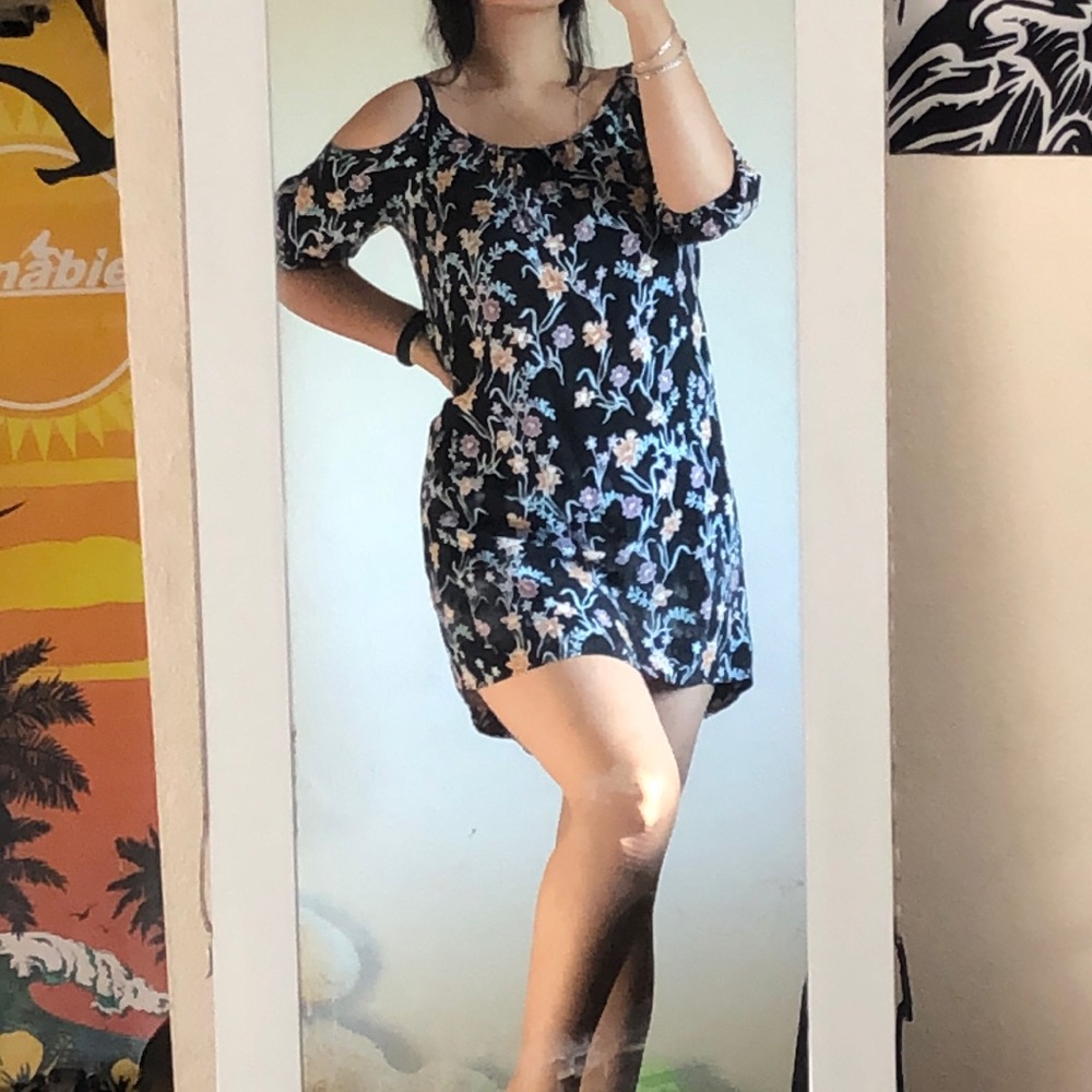 Black flower dress